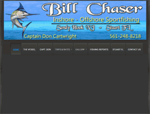 Tablet Screenshot of billchasercharters.com